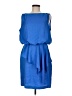 Julie Dillon 100% Polyester Solid Blue Cocktail Dress Size 8 - photo 1