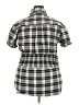 ABLE 100% Polyester Plaid Gray Short Sleeve Blouse Size 2X - photo 2
