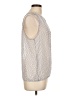 Bisou Bisou 100% Polyester Silver Sleeveless Blouse Size L - photo 4