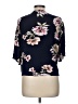 LUQ 100% Rayon Blue Short Sleeve Blouse Size M - photo 2