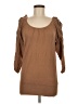 Cache 100% Cotton Brown 3/4 Sleeve Top Size S - photo 1