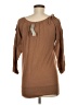 Cache 100% Cotton Brown 3/4 Sleeve Top Size S - photo 2
