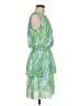 Etcetera Print Green Cocktail Dress Size 6 - photo 4