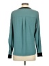 Unbranded 100% Polyester Color Block Teal Long Sleeve Blouse Size S - photo 2