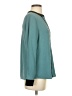 Unbranded 100% Polyester Color Block Teal Long Sleeve Blouse Size S - photo 4