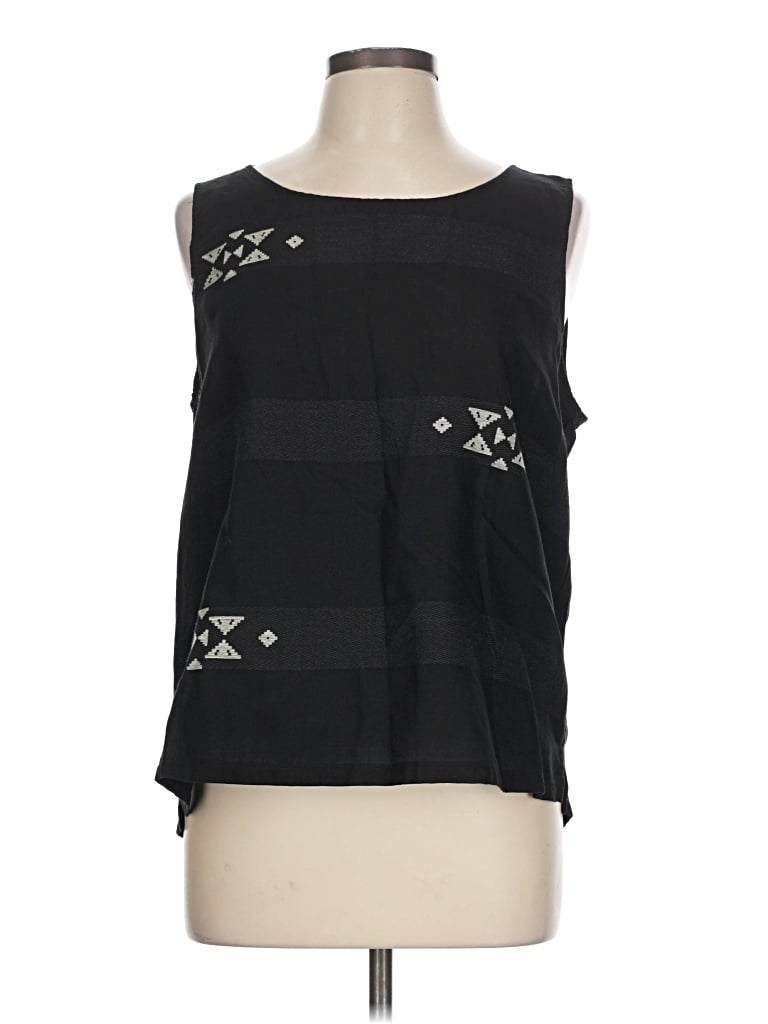 Pre-owned Eileen Fisher Sleeveless Blouse In Black
