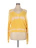 Falling Love 100% Cotton Tie-dye Yellow Pullover Sweater Size M - photo 1