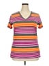 Reebok 100% Polyester Stripes Orange Short Sleeve T-Shirt Size XXL - photo 1