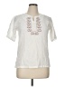 Unbranded 100% Cotton Ivory Short Sleeve Blouse Size EU 46 / US 16 - photo 1