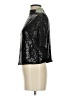 H&M Metallic Black Short Sleeve Blouse Size XS - photo 5