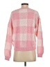 Shein 100% Acrylic Checkered-gingham Pink Pullover Sweater Size 4 - photo 2