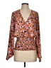 Leyden 100% Polyester Floral Orange Long Sleeve Blouse Size S - photo 1