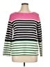 Talbots 100% Cotton Stripes Pink Pullover Sweater Size XL - photo 1