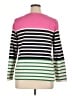 Talbots 100% Cotton Stripes Pink Pullover Sweater Size XL - photo 2
