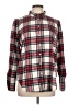 Ann Taylor LOFT Plaid Red Long Sleeve Blouse Size L - photo 1