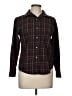 Kate Hill Plaid Black Long Sleeve Button-Down Shirt Size 6 - photo 1
