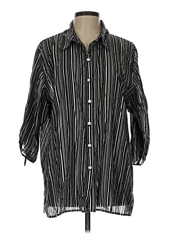 Liz Claiborne 3/4 Sleeve Button-Down Shirt (view 1)