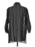 Liz Claiborne Stripes Black 3/4 Sleeve Button-Down Shirt Size L (estimated) - photo 2