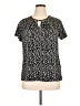 Notations Polka Dots Black Short Sleeve Henley Size XL - photo 1