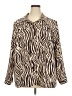 Liz & Me Animal Print Brown Blazer Size 2X - photo 1