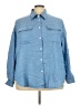 Unbranded 100% Polyester Blue 3/4 Sleeve Blouse Size 5X - photo 1