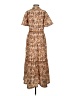 Marigold Paisley Brown Casual Dress Size XS - photo 2
