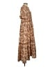 Marigold Paisley Brown Casual Dress Size XS - photo 4