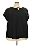 rue21 100% Polyester Black Short Sleeve Top Size 3X - photo 1