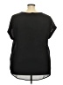 rue21 100% Polyester Black Short Sleeve Top Size 3X - photo 2