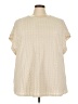 Shein Curve Ivory Short Sleeve Blouse Size 5X - photo 1