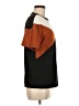 Shein Color Block Brown Short Sleeve Top Size 4 - photo 4