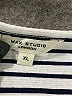 Max Studio Stripes White Short Sleeve T-Shirt Size XL - photo 3