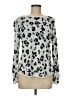 Chico's 100% Rayon Animal Print Silver Pullover Sweater Size Med (1) - photo 1