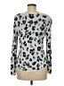 Chico's 100% Rayon Animal Print Silver Pullover Sweater Size Med (1) - photo 2