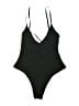 Unbranded Solid Black One Piece Swimsuit Size M - photo 1
