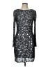 Aidan Mattox 100% Polyester Stars Silver Cocktail Dress Size 10 - photo 1