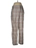 Veronica Beard 100% Linen Plaid Brown Casual Pants Size 8 - photo 1