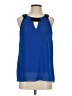 Iz Byer 100% Polyester Blue Sleeveless Blouse Size S - photo 1