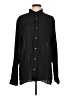 Vince. Solid Black Long Sleeve Button-Down Shirt Size L - photo 1