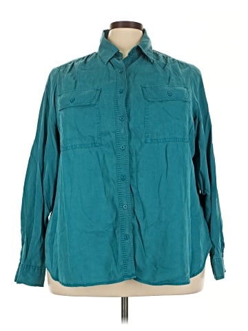 Lane Bryant Long Sleeve Button-Down Shirt (view 1)