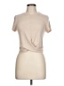 Blue Rain Tan Short Sleeve Top Size L - photo 1