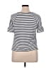 Max Studio Stripes White Short Sleeve T-Shirt Size XL - photo 2