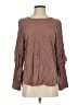 Mustard Seed 100% Rayon Brown Long Sleeve Blouse Size S - photo 1
