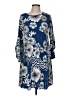 SJS Print Blue Casual Dress Size M - photo 1