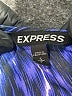 Express 100% Polyester Print Blue Casual Dress Size S - photo 7