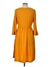Shop Basic USA Solid Orange Casual Dress Size L - photo 2