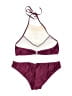 Cupshe 100% Polyester Burgundy Two Piece Swimsuit Size M - photo 2