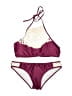 Cupshe 100% Polyester Burgundy Two Piece Swimsuit Size M - photo 1