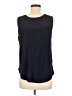 Ann Taylor LOFT 100% Polyester Black Sleeveless Blouse Size M - photo 2