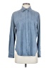 Grace Solid Blue Long Sleeve Blouse Size S - photo 1